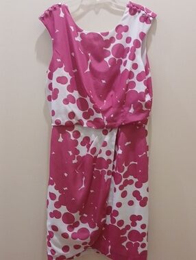 Emma & Michele Hot Pink Polka Dot Summer Dress